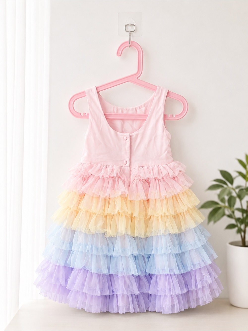 Janie and Jack Birthday Rainbow Tulle Dress - Picture 2 of 3
